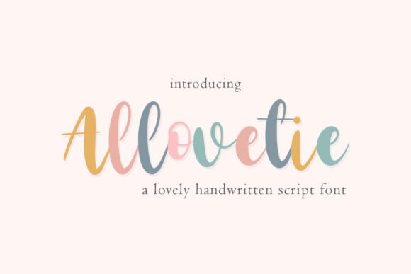 Allovetie: Your New Favorite Handwritten Script Font