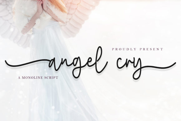 Angel Cry: A Monoline Script for Modern Creatives