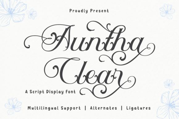 Auntha Clear: The Playful Script for Modern Brands