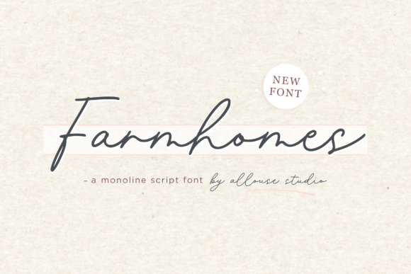 Farmhomes: A Monoline Script for Authentic Design
