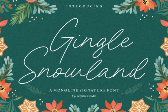Gingle Snowland: A Designer's Guide to This Monoline Script Font