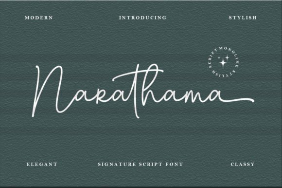 Narathama: A Modern Script for Elegant Branding